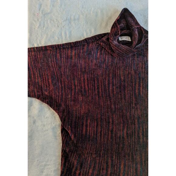 Vtge Sweater. Designer Kathy Woell Rust Purple And Teal please read Description - Picture 1 of 12